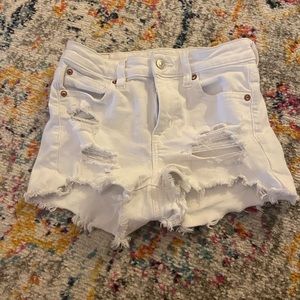 white american eagle shorts